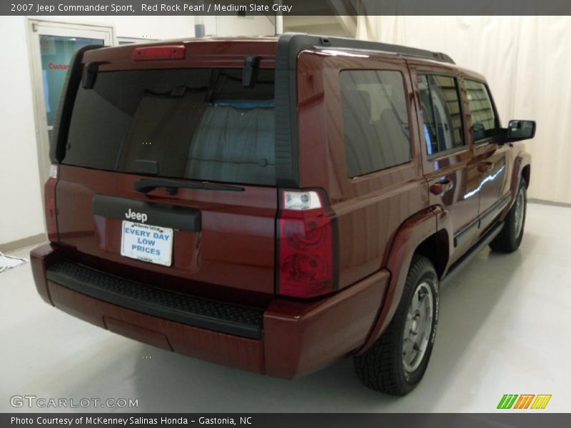 Red Rock Pearl / Medium Slate Gray 2007 Jeep Commander Sport