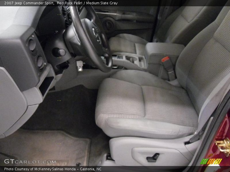 Red Rock Pearl / Medium Slate Gray 2007 Jeep Commander Sport