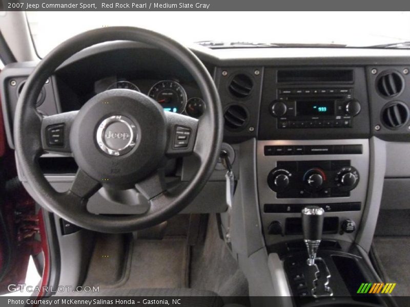 Red Rock Pearl / Medium Slate Gray 2007 Jeep Commander Sport