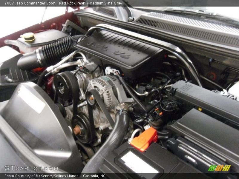 Red Rock Pearl / Medium Slate Gray 2007 Jeep Commander Sport