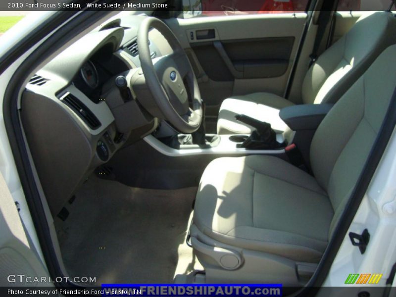 White Suede / Medium Stone 2010 Ford Focus S Sedan