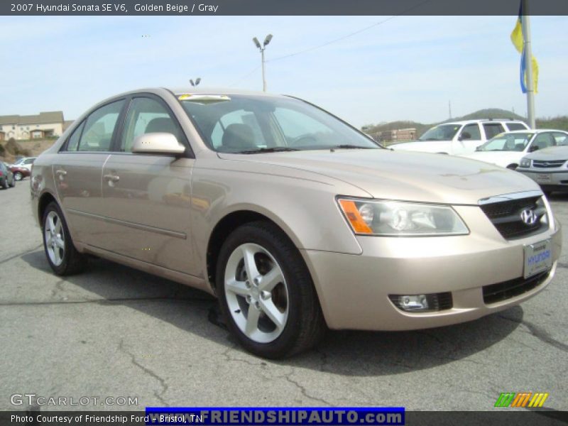 Golden Beige / Gray 2007 Hyundai Sonata SE V6