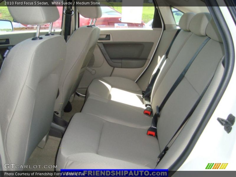 White Suede / Medium Stone 2010 Ford Focus S Sedan