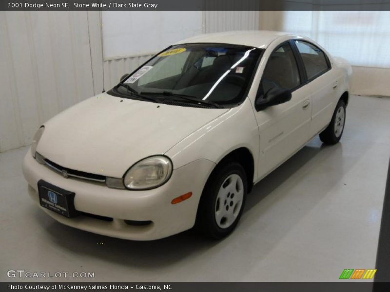 Stone White / Dark Slate Gray 2001 Dodge Neon SE