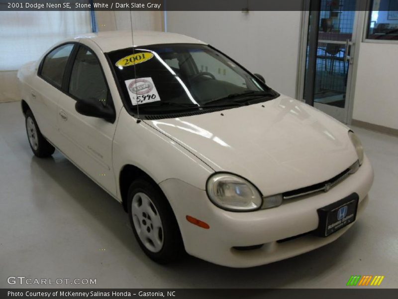 Stone White / Dark Slate Gray 2001 Dodge Neon SE