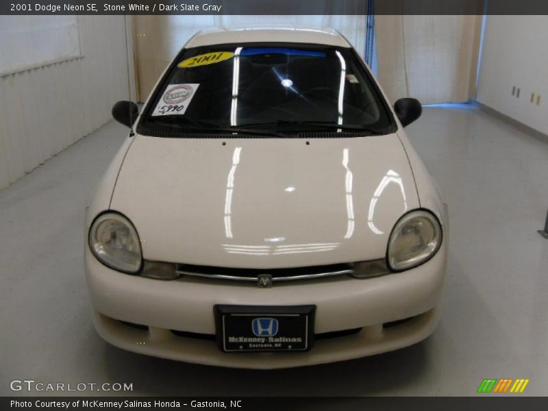 Stone White / Dark Slate Gray 2001 Dodge Neon SE