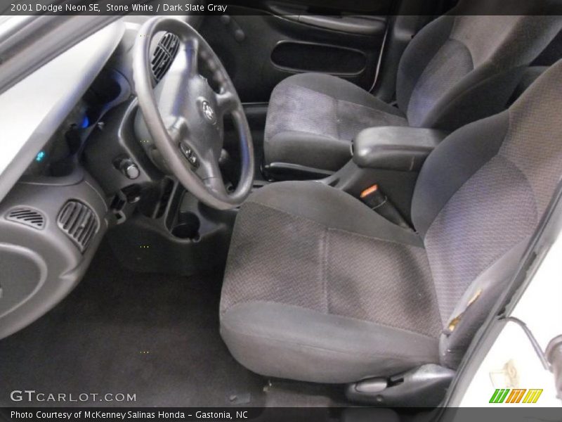 Stone White / Dark Slate Gray 2001 Dodge Neon SE
