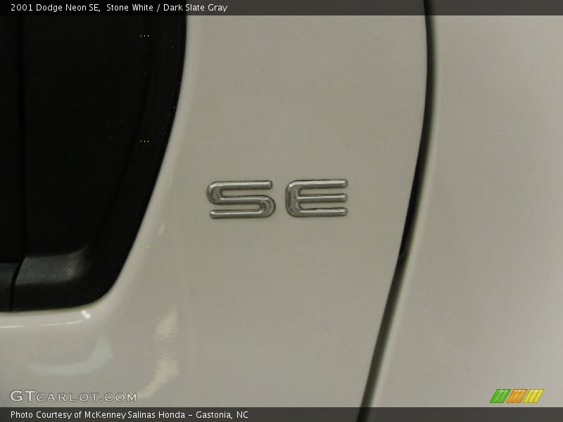 Stone White / Dark Slate Gray 2001 Dodge Neon SE