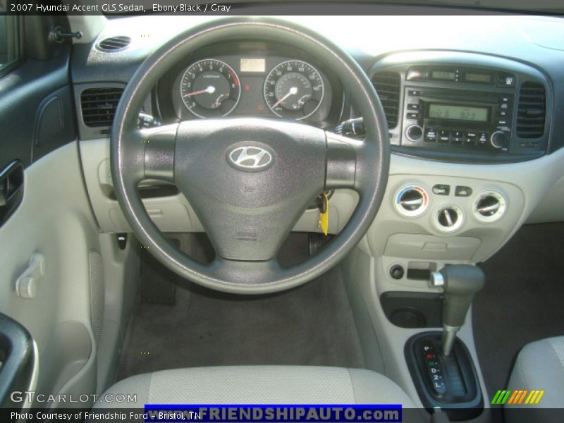 Ebony Black / Gray 2007 Hyundai Accent GLS Sedan