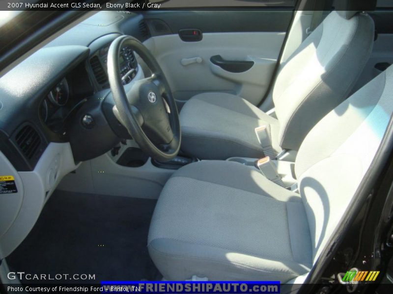 Ebony Black / Gray 2007 Hyundai Accent GLS Sedan