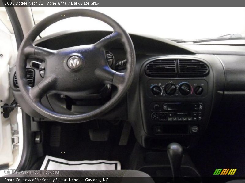 Stone White / Dark Slate Gray 2001 Dodge Neon SE