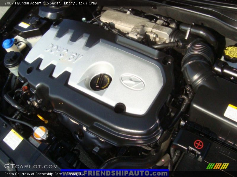 Ebony Black / Gray 2007 Hyundai Accent GLS Sedan