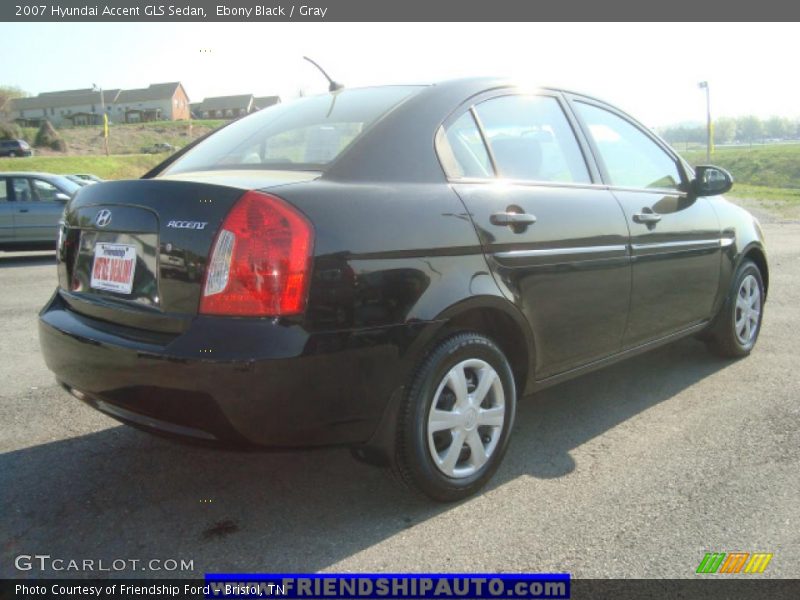 Ebony Black / Gray 2007 Hyundai Accent GLS Sedan