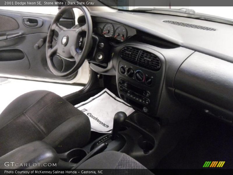 Stone White / Dark Slate Gray 2001 Dodge Neon SE