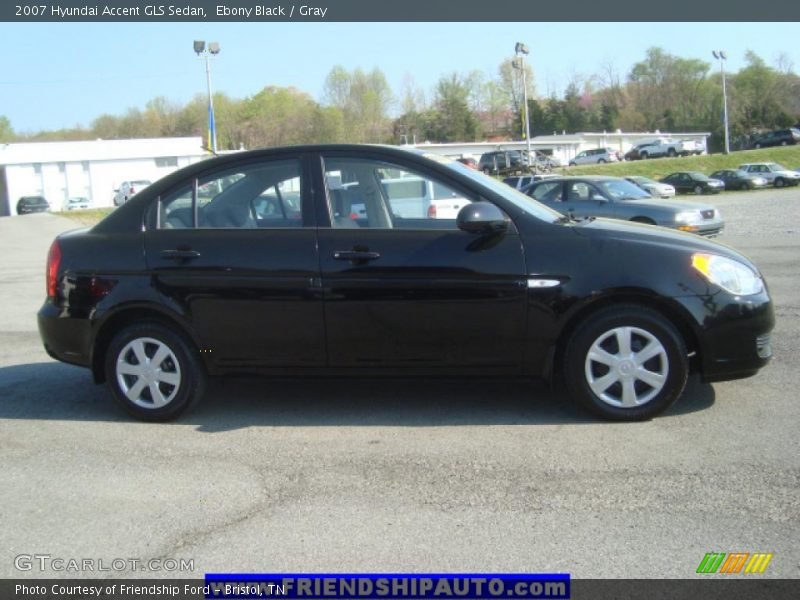 Ebony Black / Gray 2007 Hyundai Accent GLS Sedan