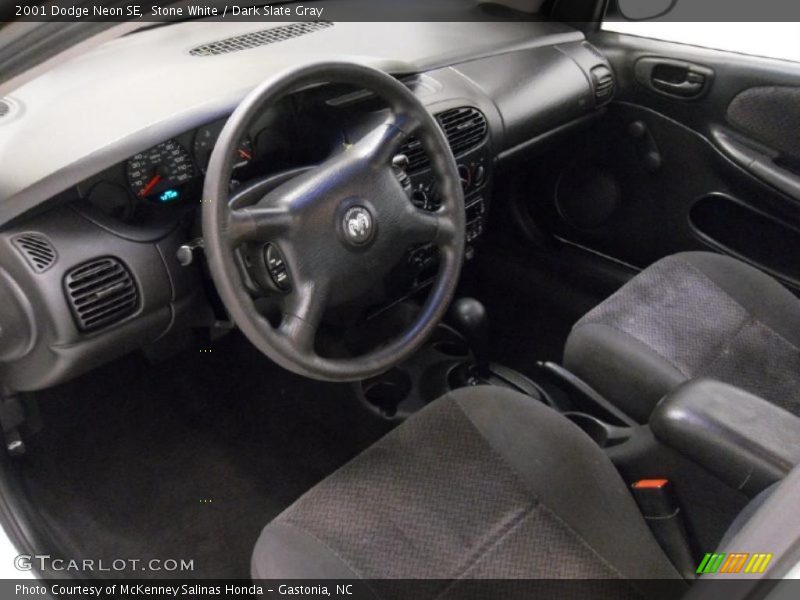 Stone White / Dark Slate Gray 2001 Dodge Neon SE
