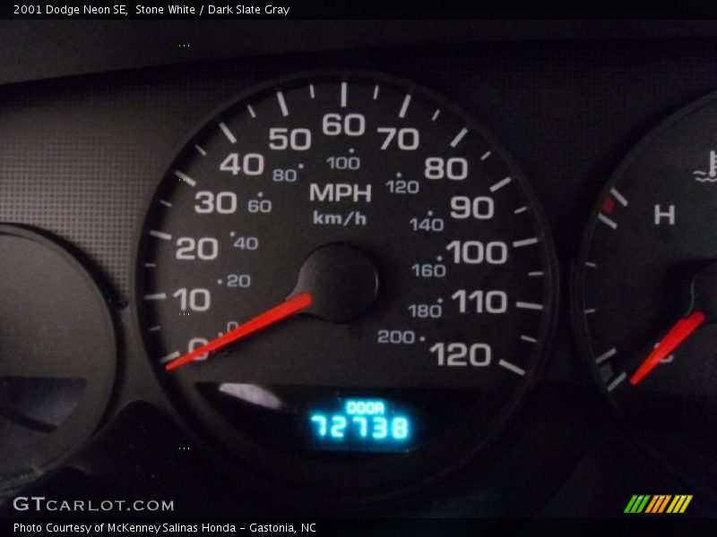 Stone White / Dark Slate Gray 2001 Dodge Neon SE