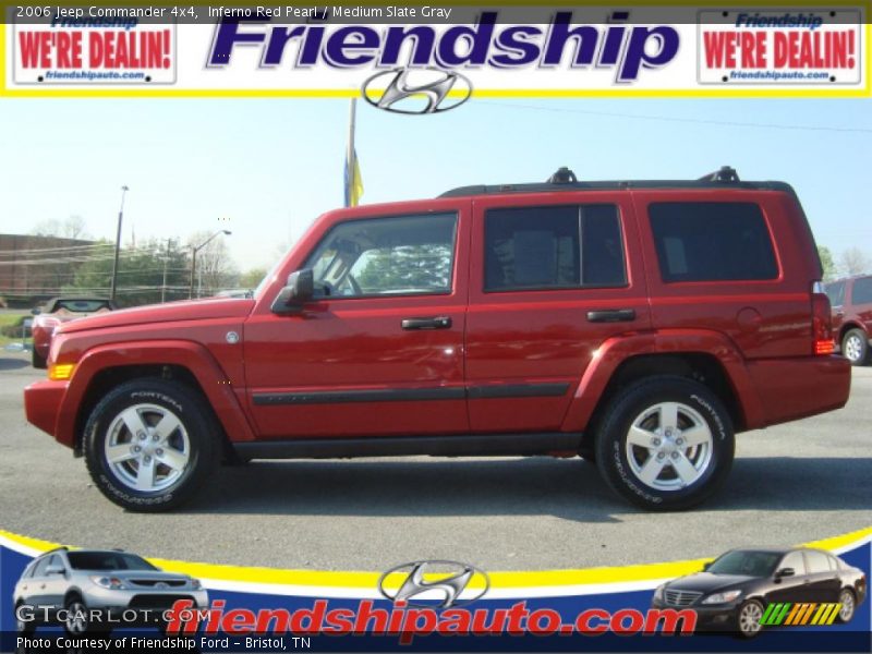 Inferno Red Pearl / Medium Slate Gray 2006 Jeep Commander 4x4