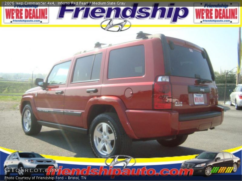 Inferno Red Pearl / Medium Slate Gray 2006 Jeep Commander 4x4