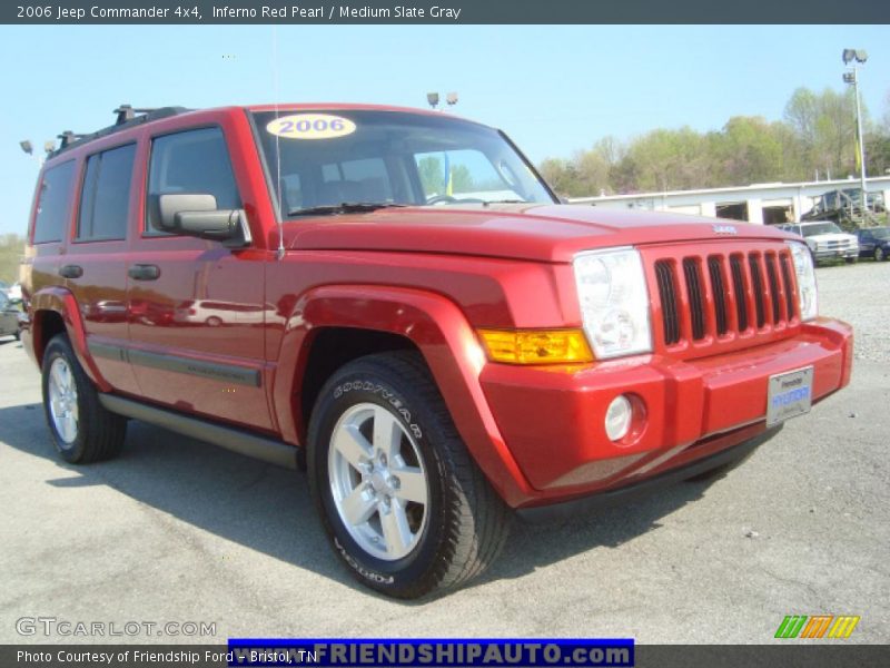 Inferno Red Pearl / Medium Slate Gray 2006 Jeep Commander 4x4