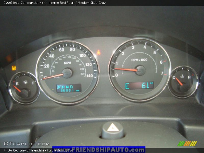 Inferno Red Pearl / Medium Slate Gray 2006 Jeep Commander 4x4