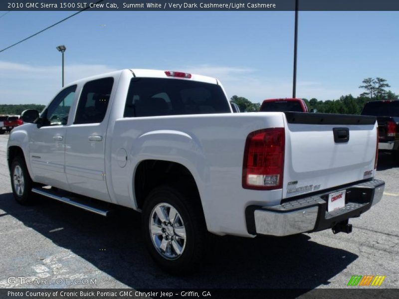 Summit White / Very Dark Cashmere/Light Cashmere 2010 GMC Sierra 1500 SLT Crew Cab