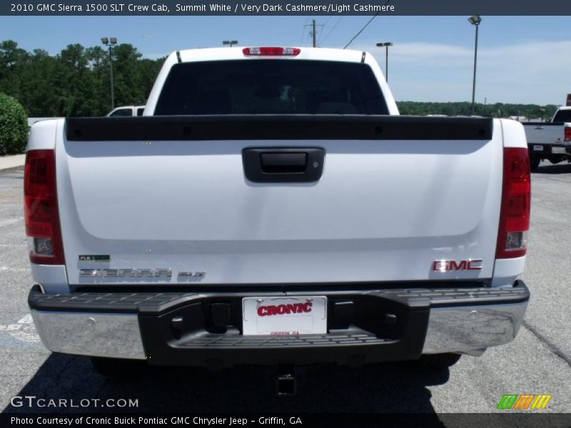 Summit White / Very Dark Cashmere/Light Cashmere 2010 GMC Sierra 1500 SLT Crew Cab