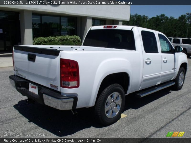 Summit White / Very Dark Cashmere/Light Cashmere 2010 GMC Sierra 1500 SLT Crew Cab