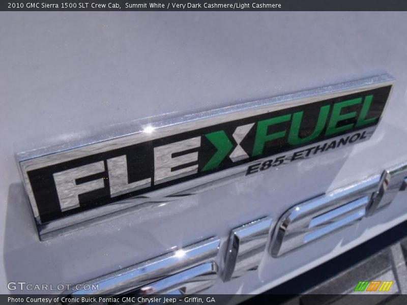Summit White / Very Dark Cashmere/Light Cashmere 2010 GMC Sierra 1500 SLT Crew Cab