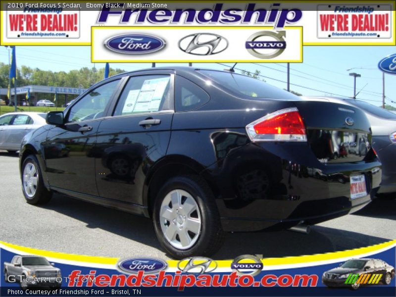 Ebony Black / Medium Stone 2010 Ford Focus S Sedan