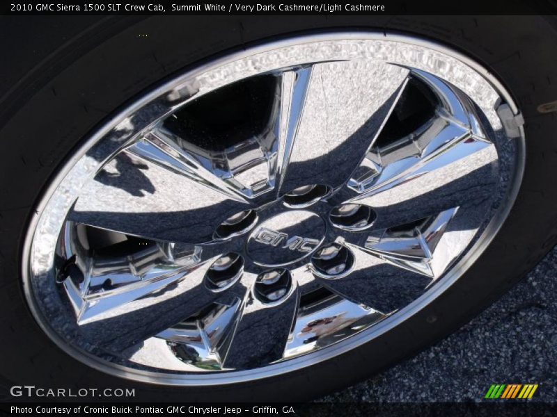 Summit White / Very Dark Cashmere/Light Cashmere 2010 GMC Sierra 1500 SLT Crew Cab