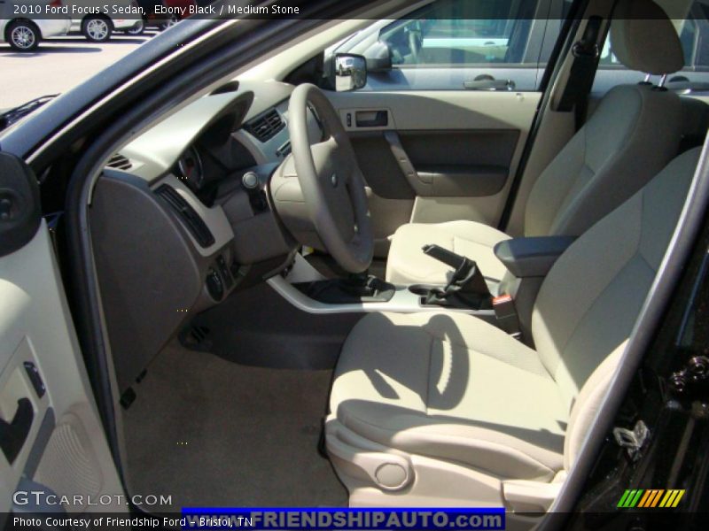 Ebony Black / Medium Stone 2010 Ford Focus S Sedan