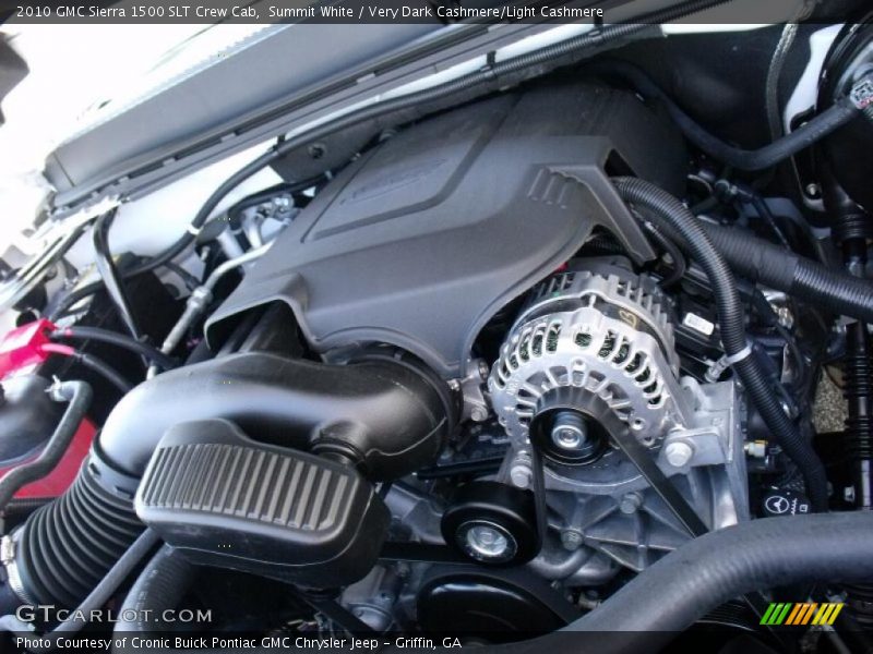 Summit White / Very Dark Cashmere/Light Cashmere 2010 GMC Sierra 1500 SLT Crew Cab