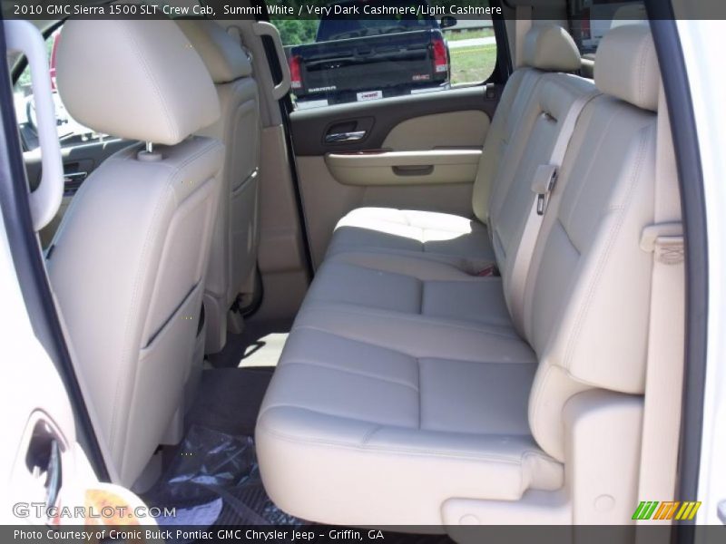 Summit White / Very Dark Cashmere/Light Cashmere 2010 GMC Sierra 1500 SLT Crew Cab