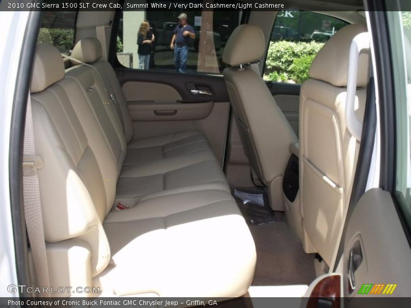 Summit White / Very Dark Cashmere/Light Cashmere 2010 GMC Sierra 1500 SLT Crew Cab