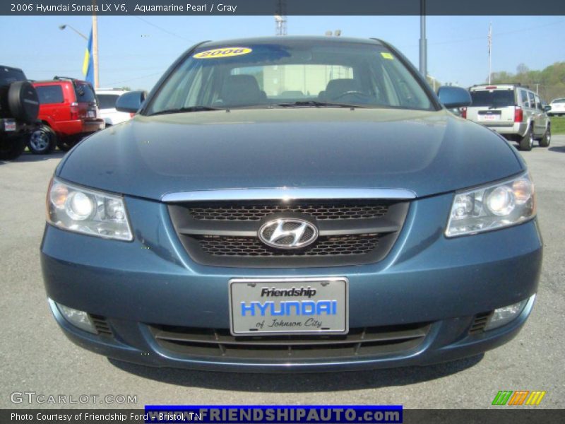 Aquamarine Pearl / Gray 2006 Hyundai Sonata LX V6