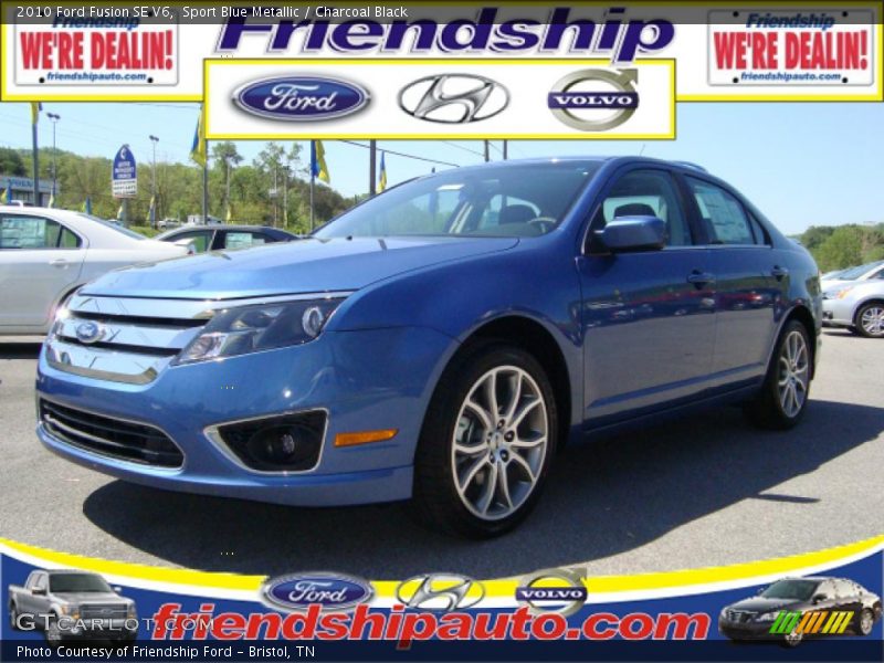 Sport Blue Metallic / Charcoal Black 2010 Ford Fusion SE V6