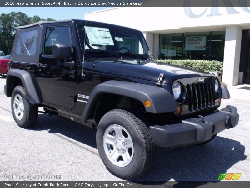 Black / Dark Slate Gray/Medium Slate Gray 2010 Jeep Wrangler Sport 4x4