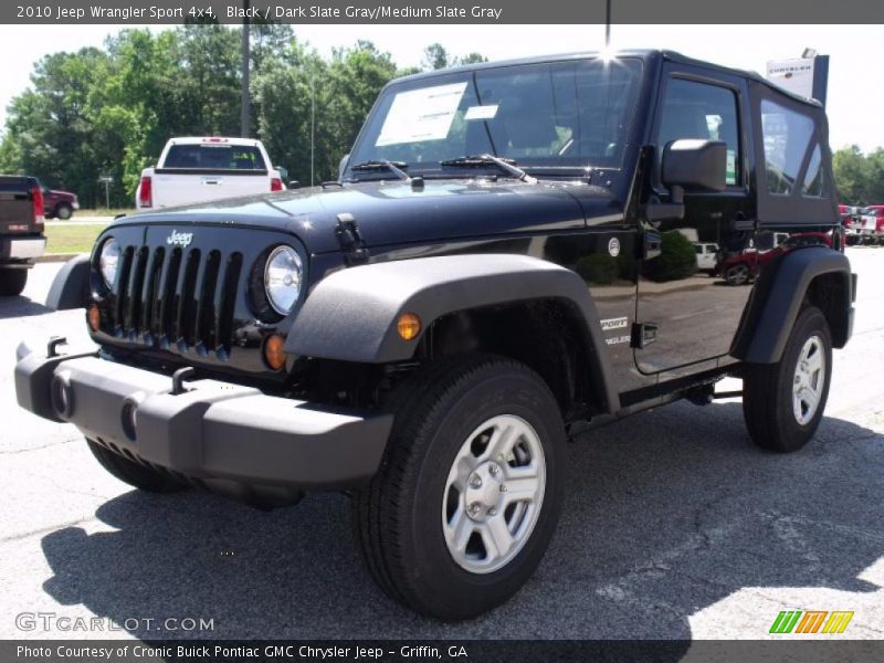 Black / Dark Slate Gray/Medium Slate Gray 2010 Jeep Wrangler Sport 4x4