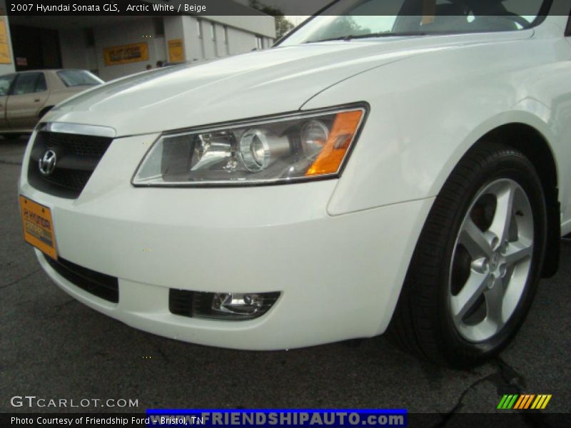 Arctic White / Beige 2007 Hyundai Sonata GLS