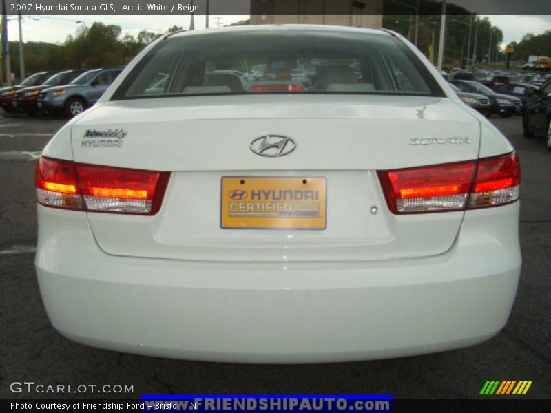 Arctic White / Beige 2007 Hyundai Sonata GLS