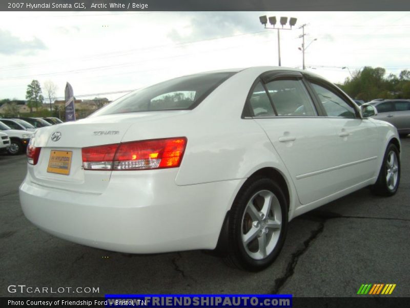 Arctic White / Beige 2007 Hyundai Sonata GLS