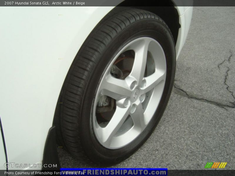 Arctic White / Beige 2007 Hyundai Sonata GLS