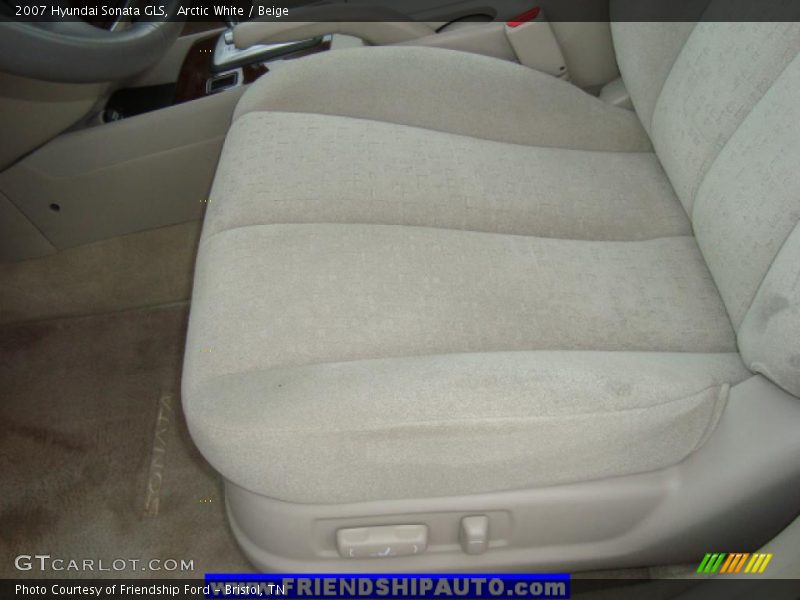 Arctic White / Beige 2007 Hyundai Sonata GLS