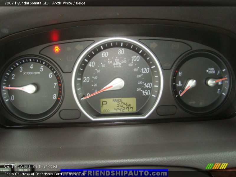 Arctic White / Beige 2007 Hyundai Sonata GLS