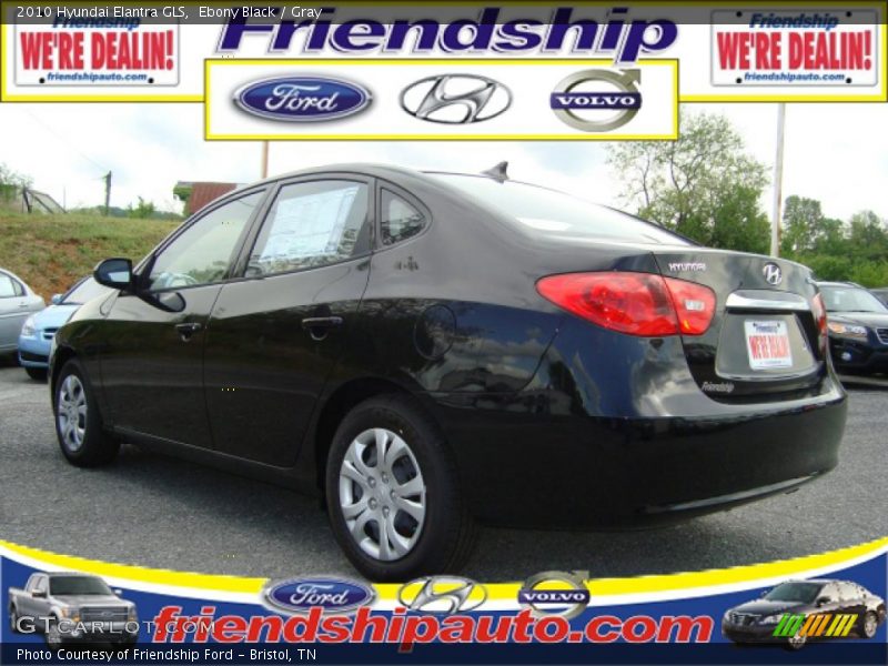 Ebony Black / Gray 2010 Hyundai Elantra GLS