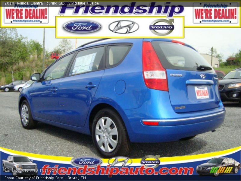 Vivid Blue / Beige 2010 Hyundai Elantra Touring GLS