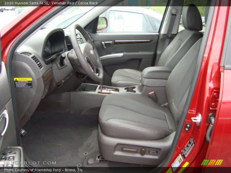 Venetian Red / Cocoa Black 2010 Hyundai Santa Fe SE