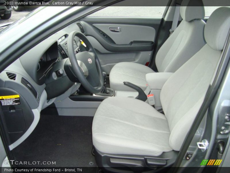 Carbon Gray Mist / Gray 2010 Hyundai Elantra Blue