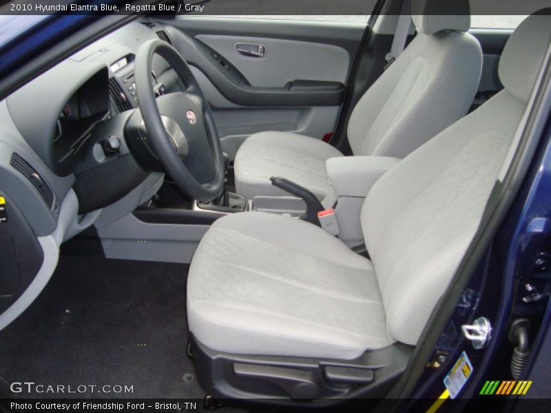 Regatta Blue / Gray 2010 Hyundai Elantra Blue